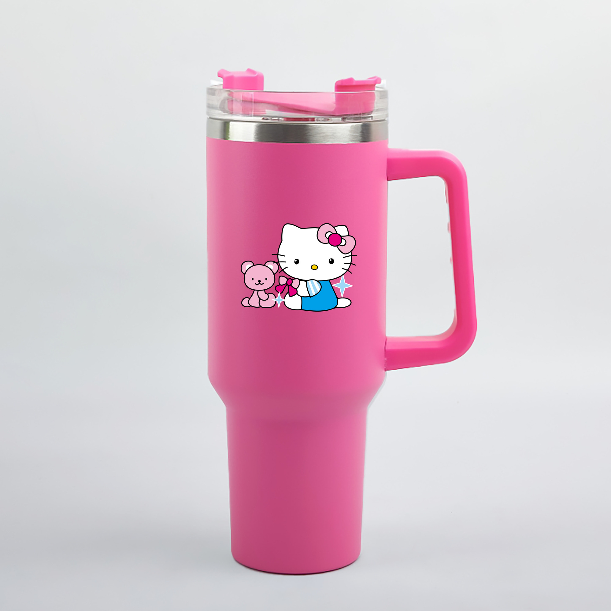 （画像用） Hello Kitty ハローキティ 1200mL車用タンブラー（カラープリント）